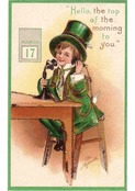 Enfant joyeux de Saint Patrick en appel